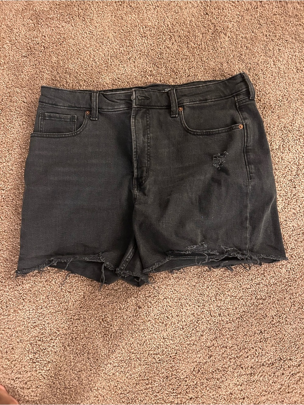 Old Navy Black Distressed Denim Shorts